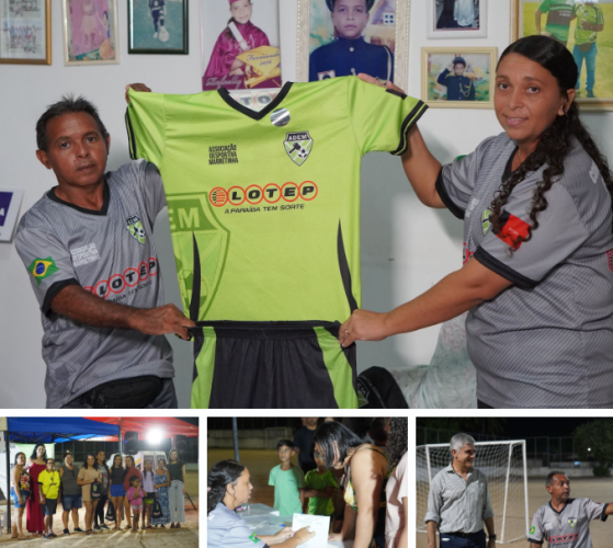 Lotep entrega kits de futebol para alunos do Projeto Marretinha